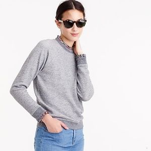 J. Crew Metallic ruffle-neck sweatshirt